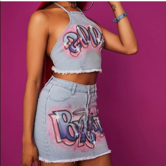 DOLLS KILL X BRATZ STRIKE A POSE DENIM SET(SOLD) - Picture 2 of 6